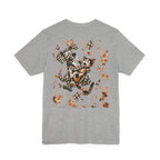 Gingham Dog & Calico Cat Tee — Plaid Pet Illustration T-Shirt