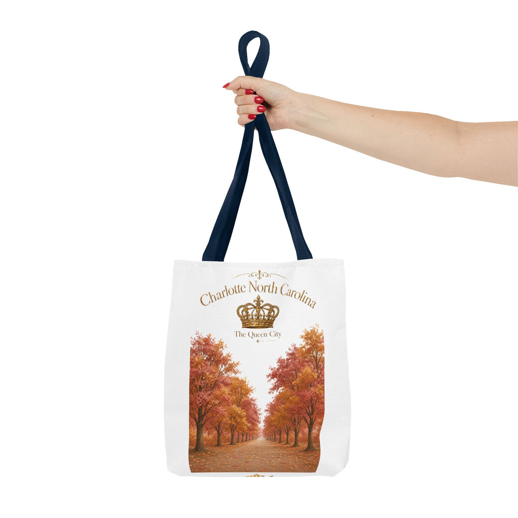 Charlotte North Carolina Autumn Tote Bag — 'The Queen City' Fall Tree Design