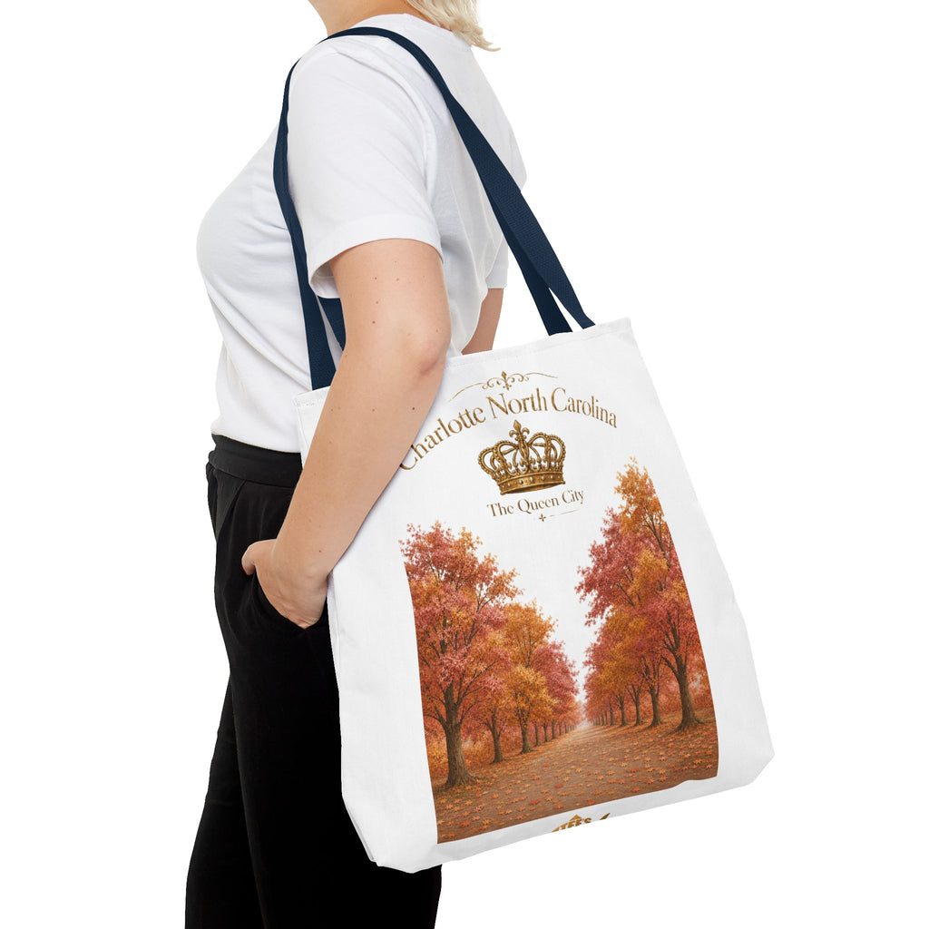 Charlotte North Carolina Autumn Tote Bag — 'The Queen City' Fall Tree Design