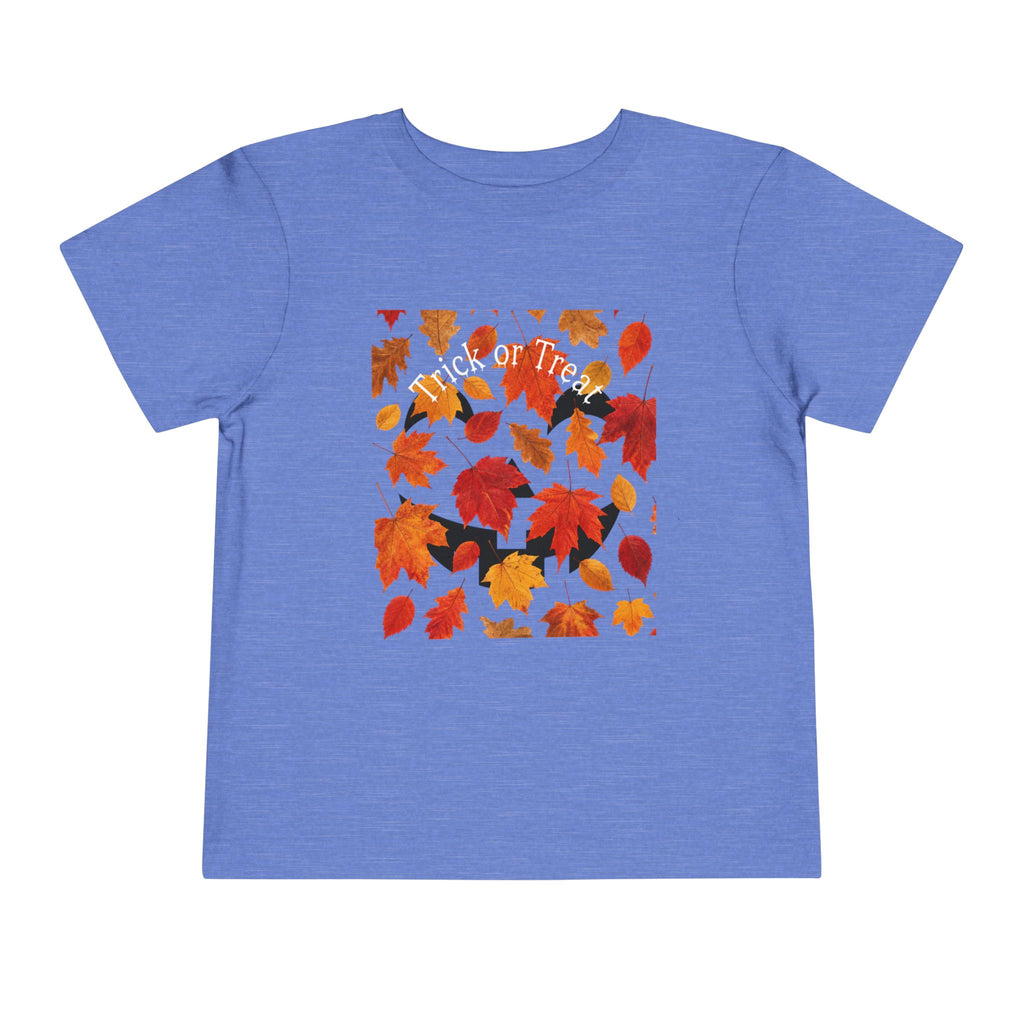 Toddler Halloween Pumpkin and Autumn Leaves Tee