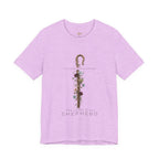 Shepherd Floral Staff T‑Shirt — 'The Lord Is My Shepherd' Faith Tee