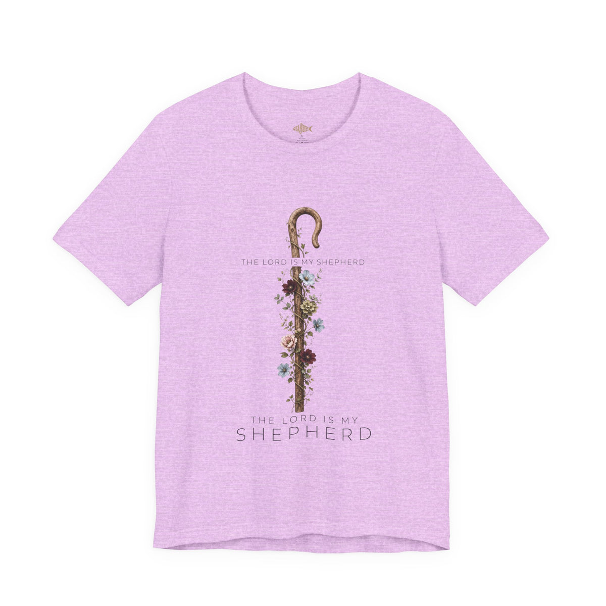 Shepherd Floral Staff T‑Shirt — 'The Lord Is My Shepherd' Faith Tee