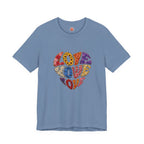 Love Heart Graphic Tee — Retro Psychedelic 'Love' Design