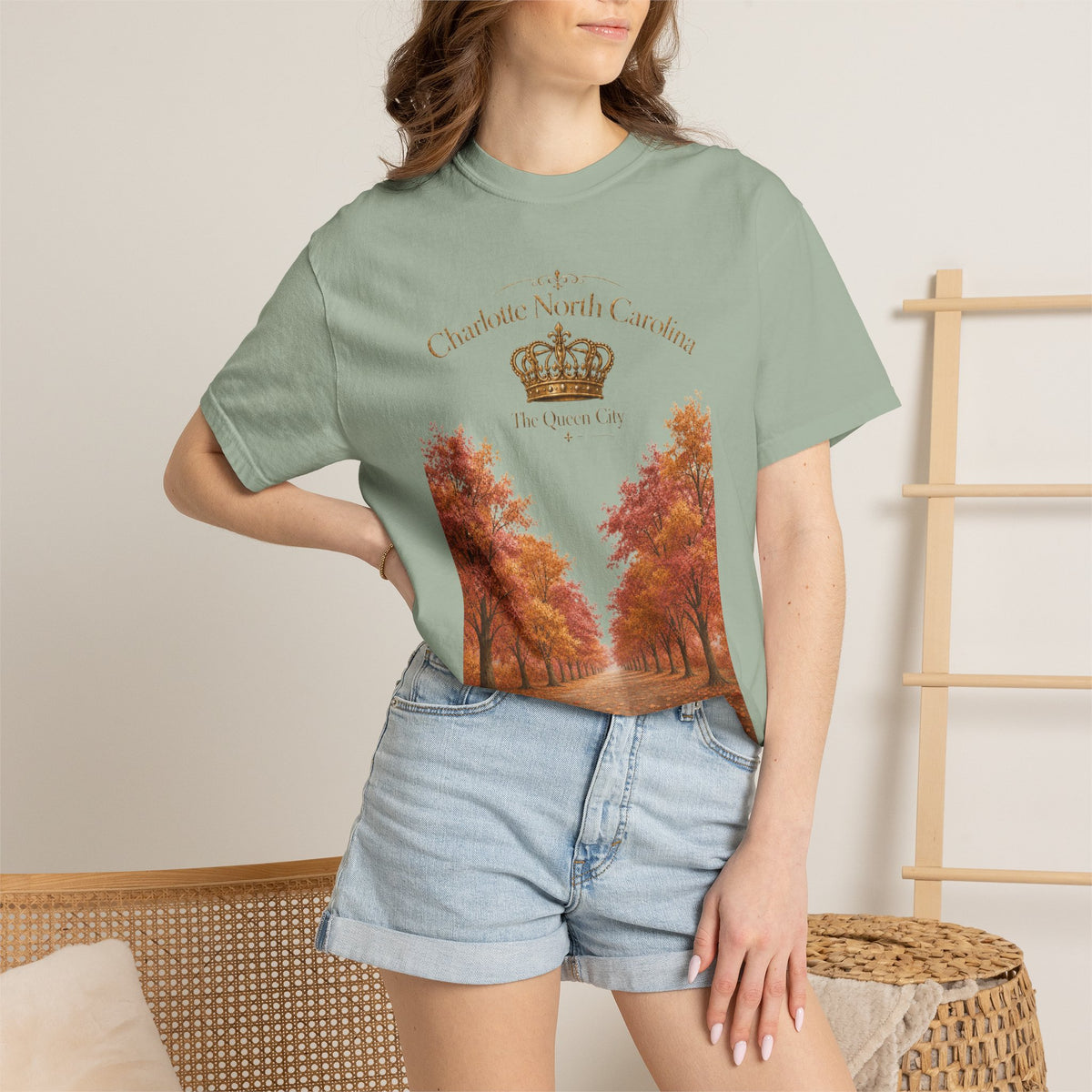 Charlotte North Carolina Autumn Tree Lane T-Shirt