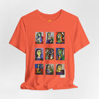 Picasso Portrait Grid T‑Shirt — Colorful Cubist Faces Art Tee