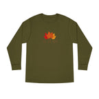 Autumn Leaves Long Sleeve Tee — 'AUTUMN' Maple Graphic Cozy Fall Shirt