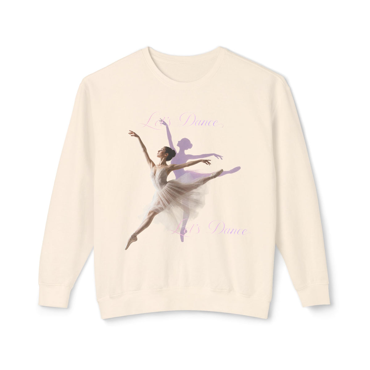 "Let's Dance" Ballerina Unisex Lightweight Crewneck Sweatshirt