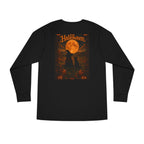 Halloween Cat Long Sleeve Tee — 'Hello Halloween' Jack-O'-Lantern Graphic