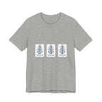 Nautical Anchor Trio T-Shirt — Vintage Navy Boat Crew Graphic Tee