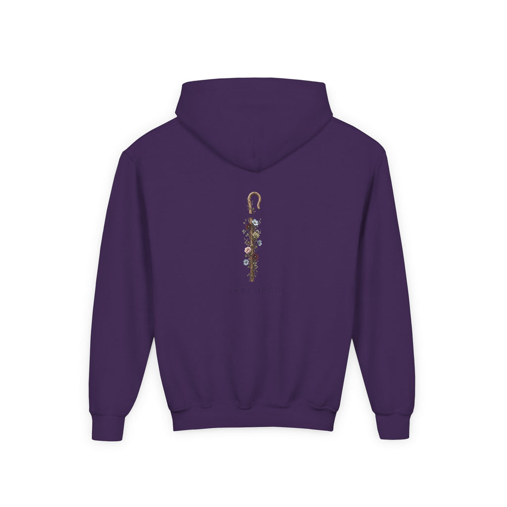 "The Lord Is My Shepherd" -Youth Heavy Blend Hooded Sweatshirt