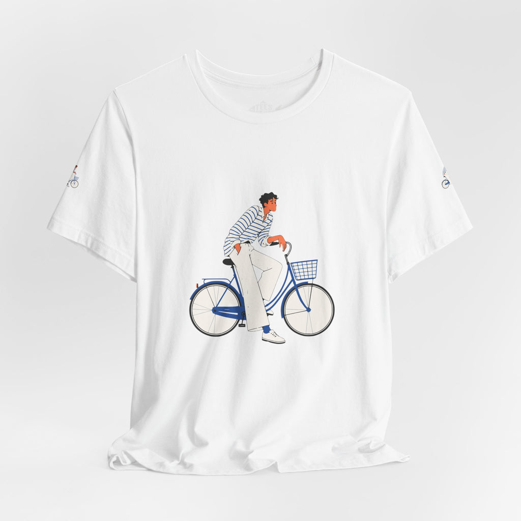 Bicycle Rider Illustration Jersey Tee