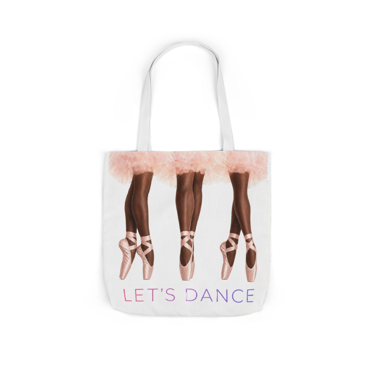 Ballet Tote Bag — 'Let's Dance' Ballerina Canvas Tote