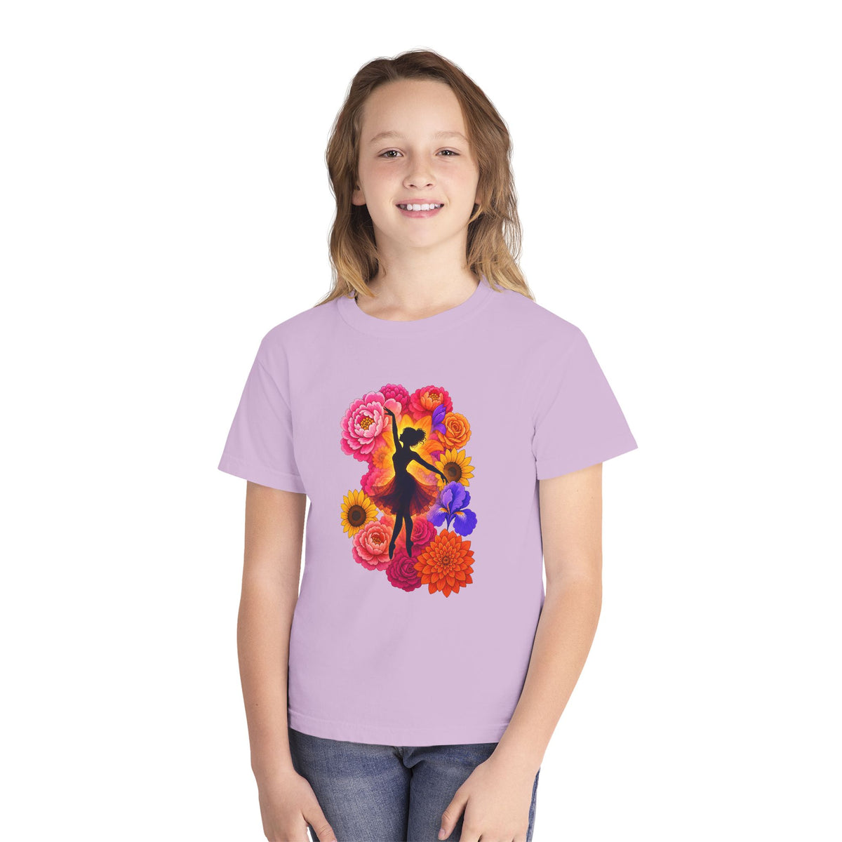 Let's Dance Floral Ballerina T--Shirt.