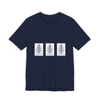 Nautical Anchor Trio T-Shirt — Vintage Navy Boat Crew Graphic Tee