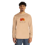 Autumn Leaves Long Sleeve Tee — 'AUTUMN' Maple Graphic Cozy Fall Shirt