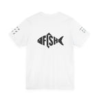 Fish Graphic Tee — 'FISH' Silhouette Fishing Shirt