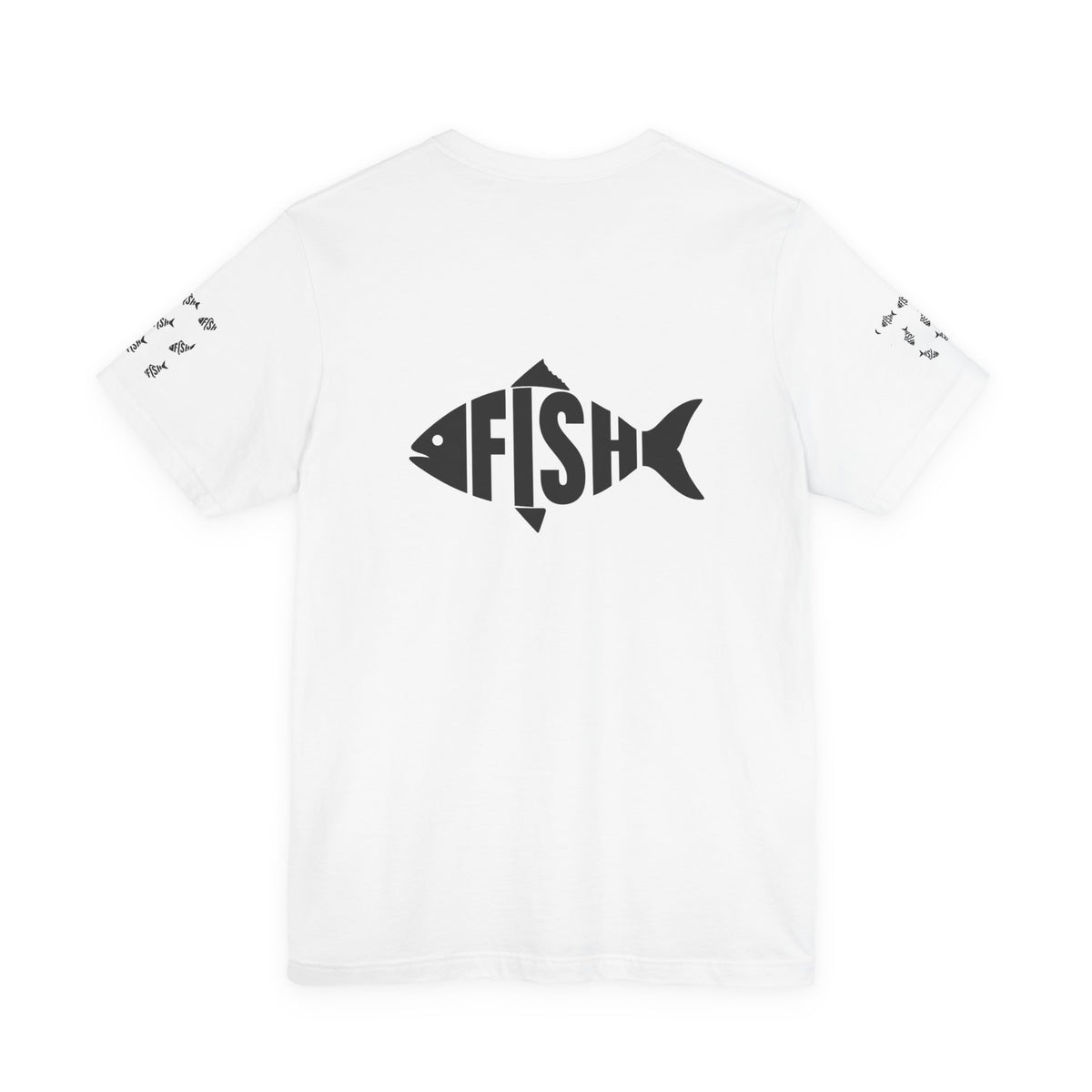 Fish Graphic Tee — 'FISH' Silhouette Fishing Shirt