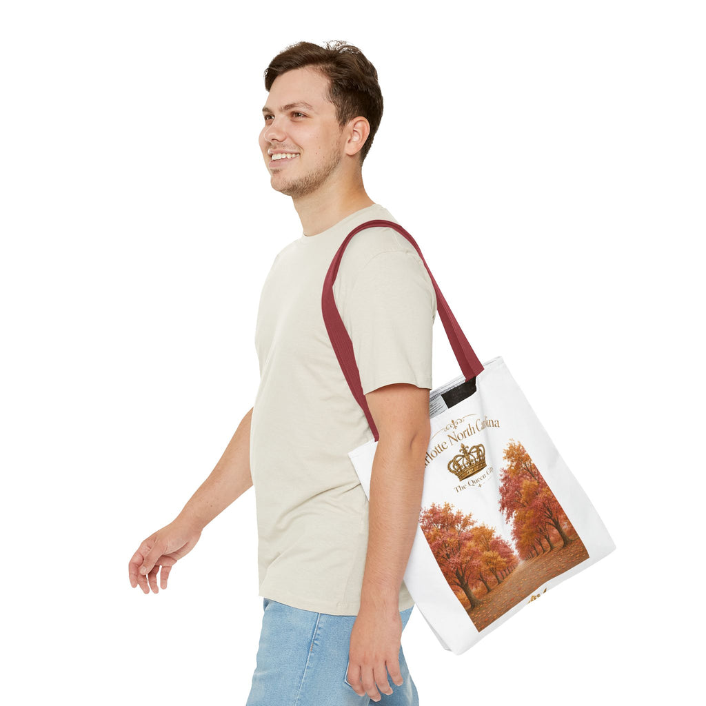 Charlotte North Carolina Autumn Tote Bag — 'The Queen City' Fall Tree Design