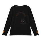 Women’s Halloween Long Sleeve Tee – “It’s Halloween” and “Hello Halloween” Witchy Moon Design