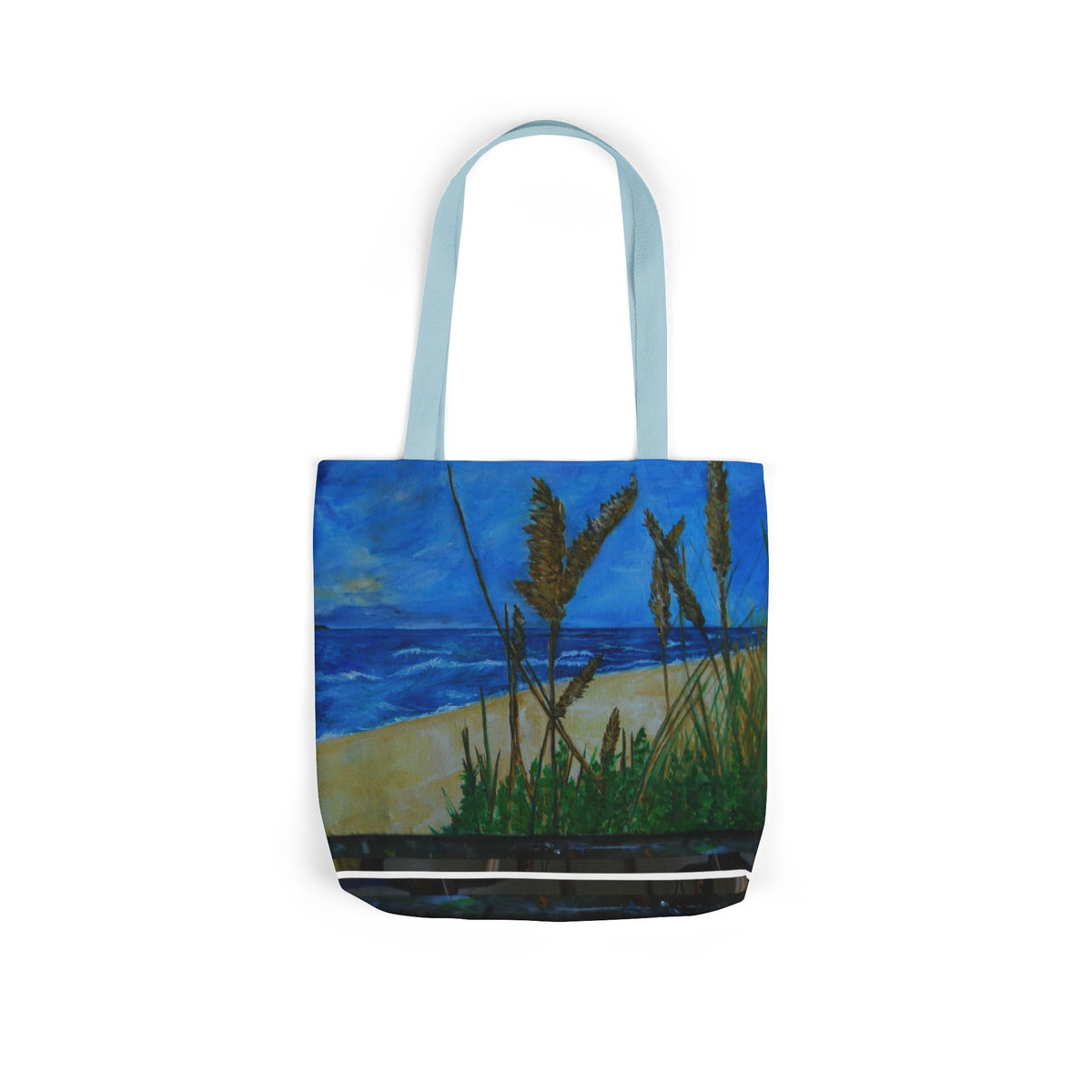 Beach Grasses Canvas Tote — Seaside Painting Reusable Bag Original art by Doulton