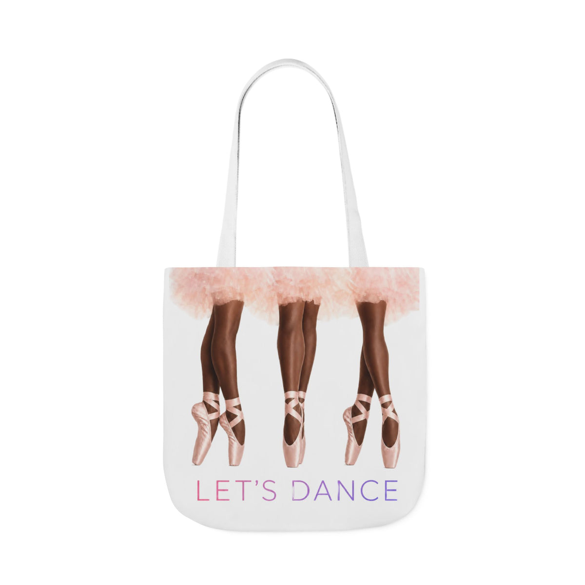 Ballet Tote Bag — 'Let's Dance' Ballerina Canvas Tote