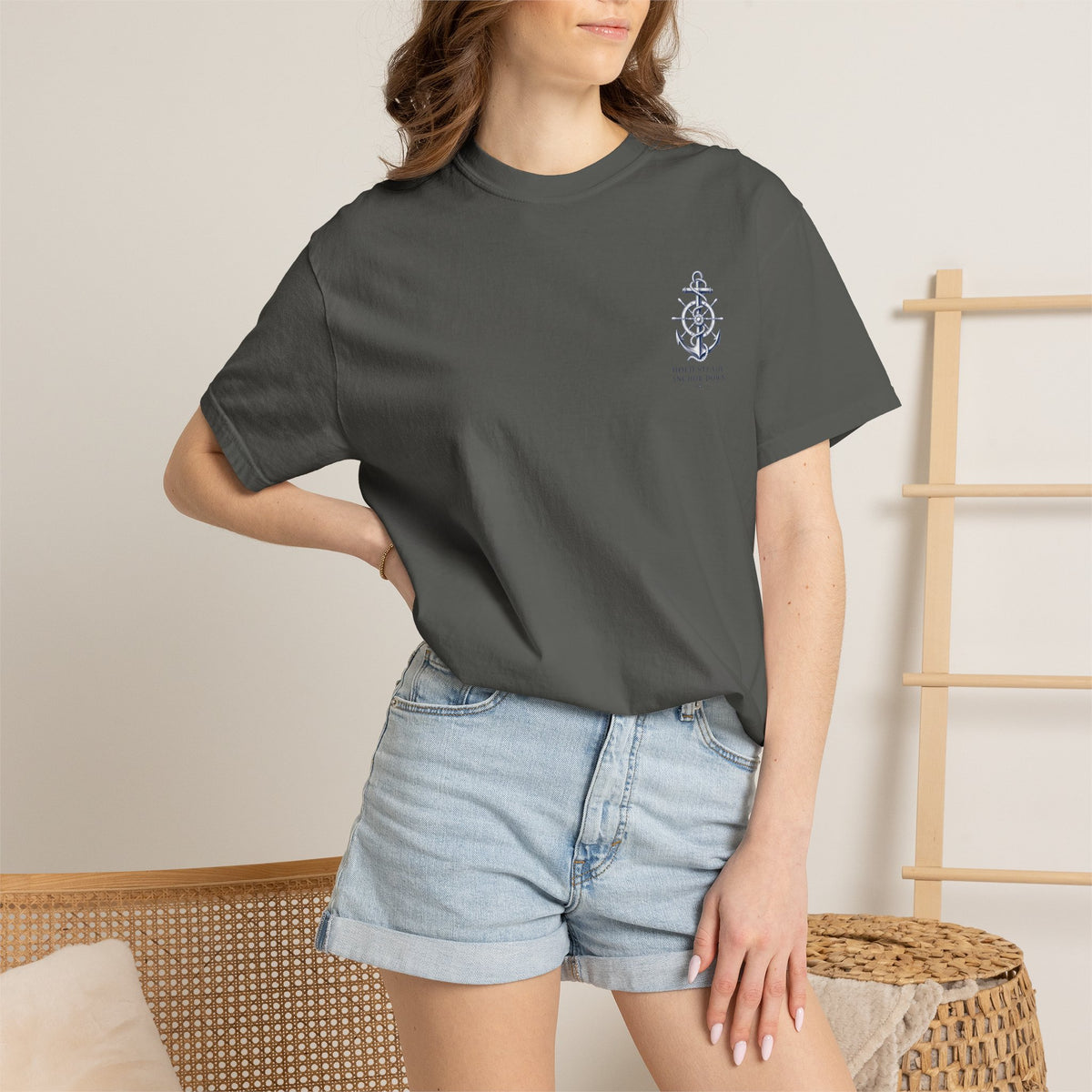 Nautical Anchor -Unisex Garment-Dyed T-shirt