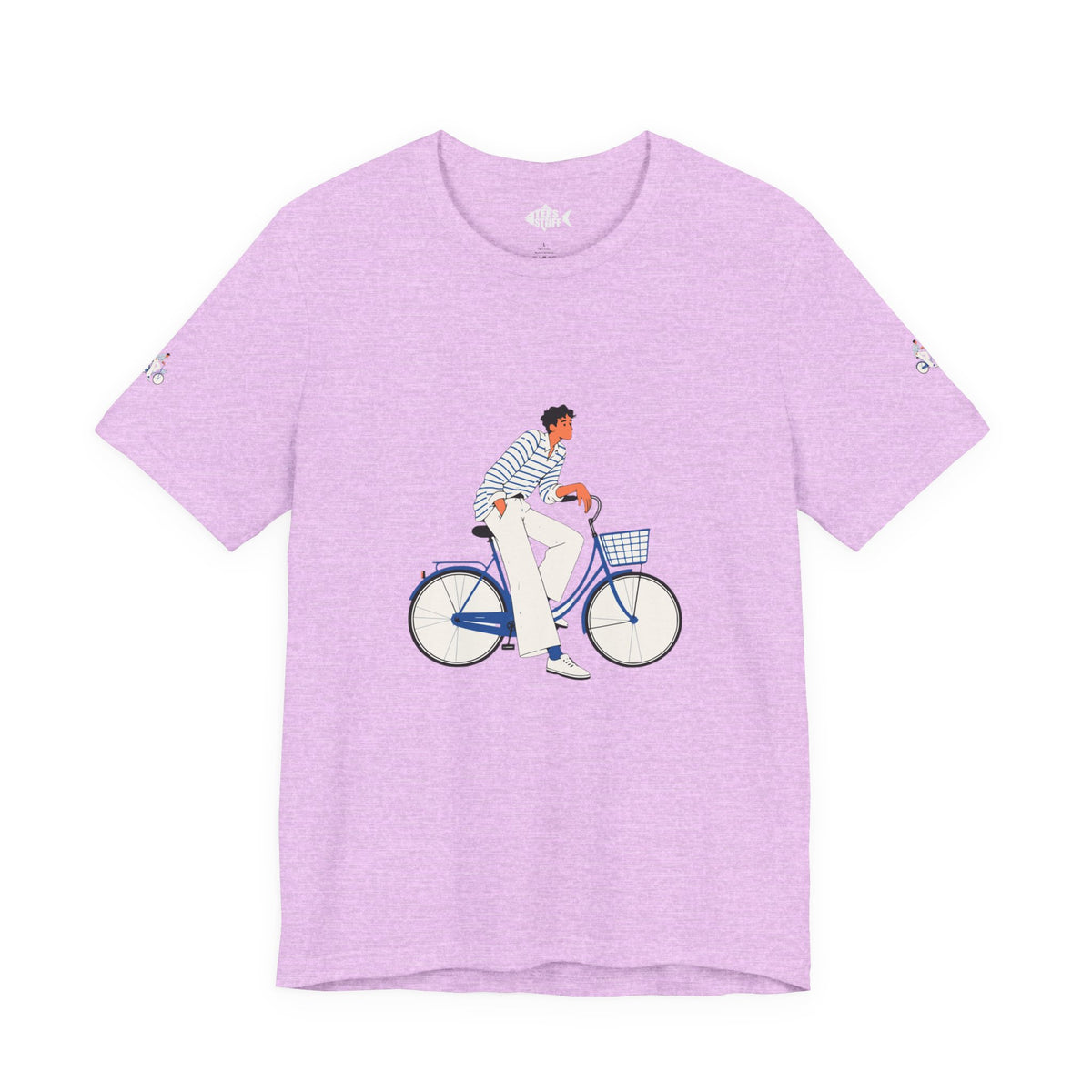 Bicycle Rider Illustration Jersey Tee