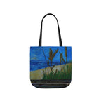 Beach Grasses Canvas Tote — Seaside Painting Reusable Bag Original art by Doulton