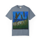 Beach Dune Art T-Shirt — Coastal Sea Oats Graphic Tee Original art by Doulton
