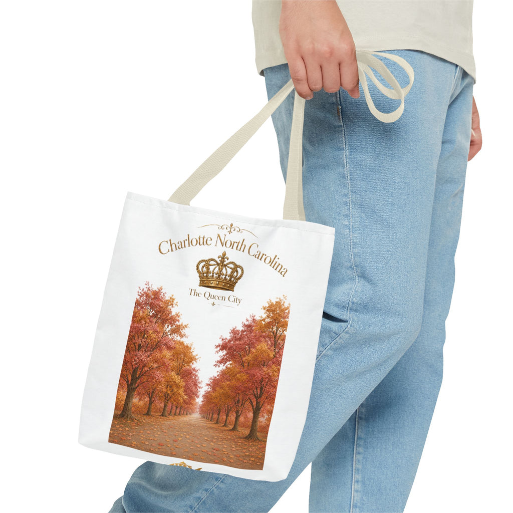 Charlotte North Carolina Autumn Tote Bag — 'The Queen City' Fall Tree Design