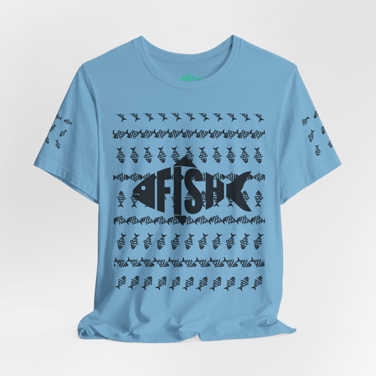 Fish Graphic Tee — 'FISH' Silhouette Fishing Shirt