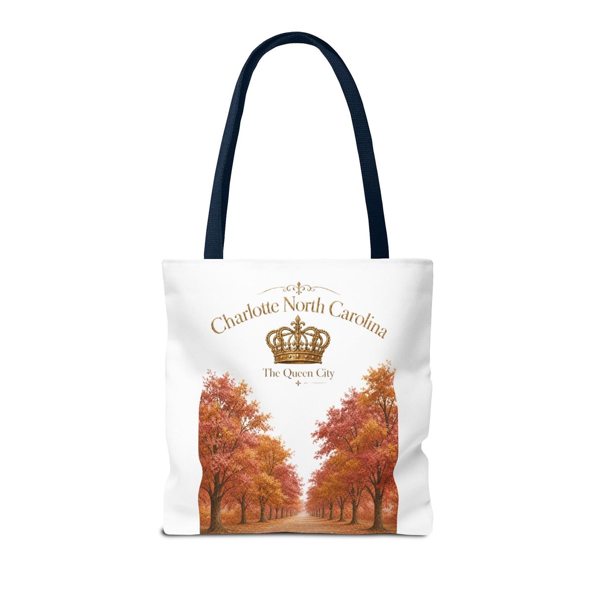 Charlotte North Carolina Autumn Tote Bag — 'The Queen City' Fall Tree Design