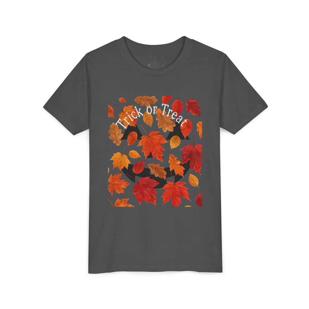 Youth Autumn Falling Leaves Short Sleeve Tee