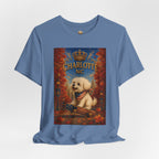 Charlotte NC Dog Tee — Cute Pup on Skateboard Patriotic T‑Shirt