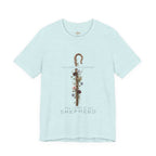 Shepherd Floral Staff T‑Shirt — 'The Lord Is My Shepherd' Faith Tee