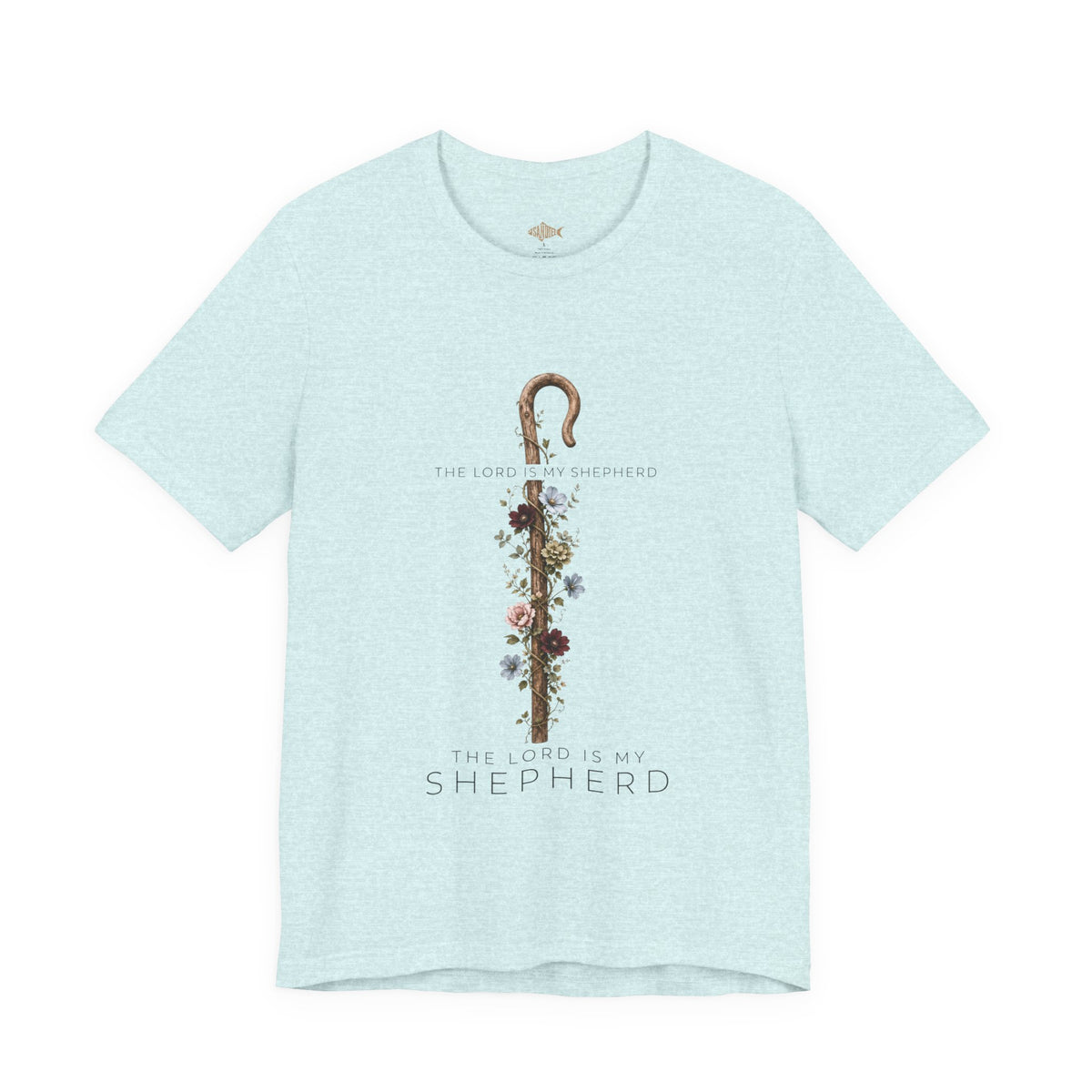 Shepherd Floral Staff T‑Shirt — 'The Lord Is My Shepherd' Faith Tee