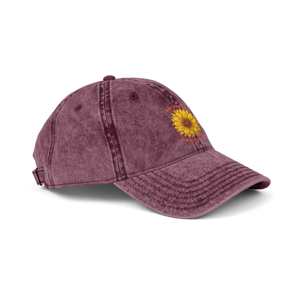 Sunflower Embroidered Vintage Cap