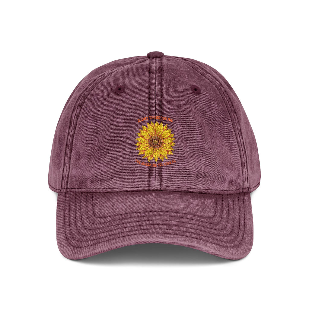 Sunflower Embroidered Vintage Cap