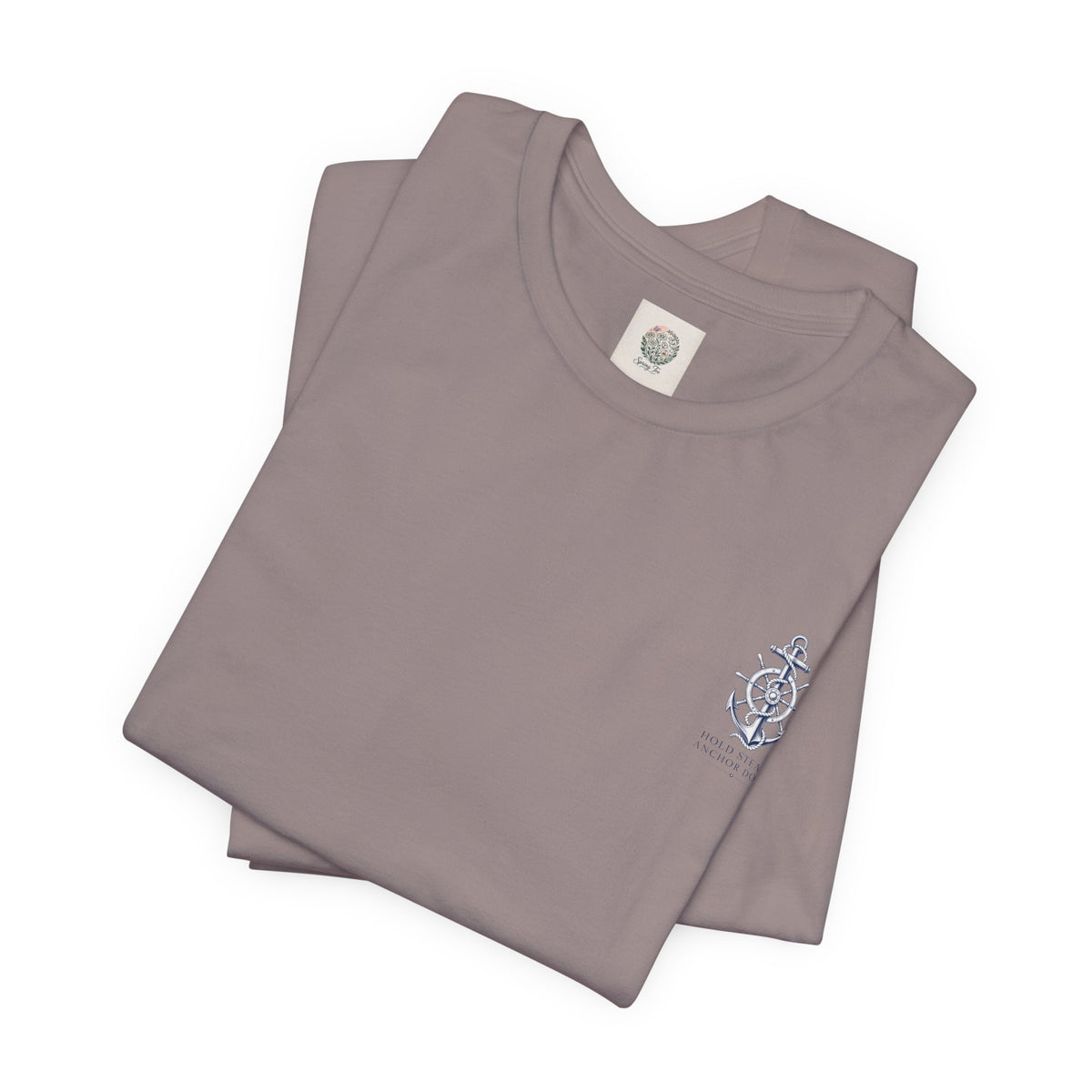 Anchor Nautical T‑Shirt — "Hold Steady Anchor Down"