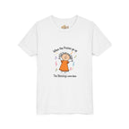 Youth Tee — "When the Praises Go Up, The Blessings Come Down" Kids Christian Shirt
