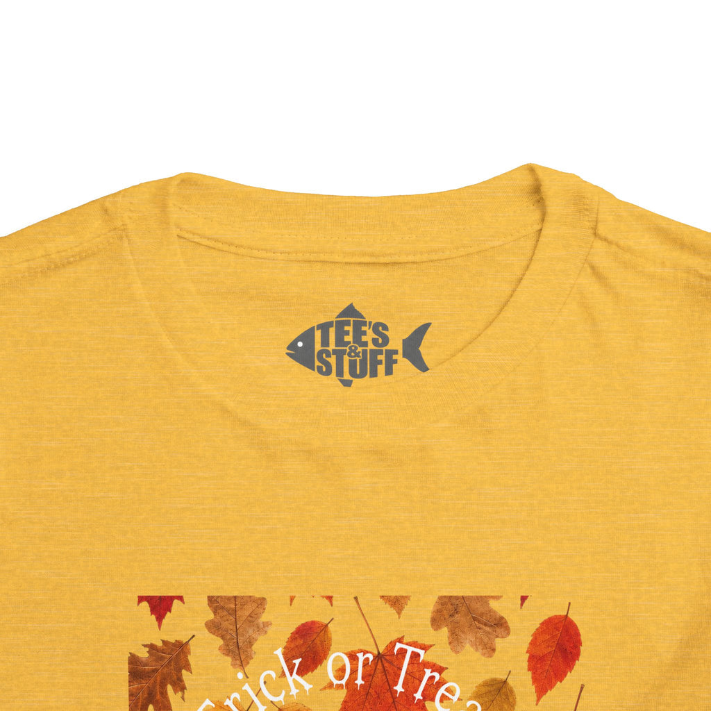 Toddler Halloween Pumpkin and Autumn Leaves Tee