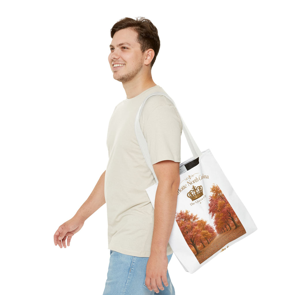 Charlotte North Carolina Autumn Tote Bag — 'The Queen City' Fall Tree Design