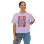 Floral Ballet Dancer Tee | Boxy Crop Shirt