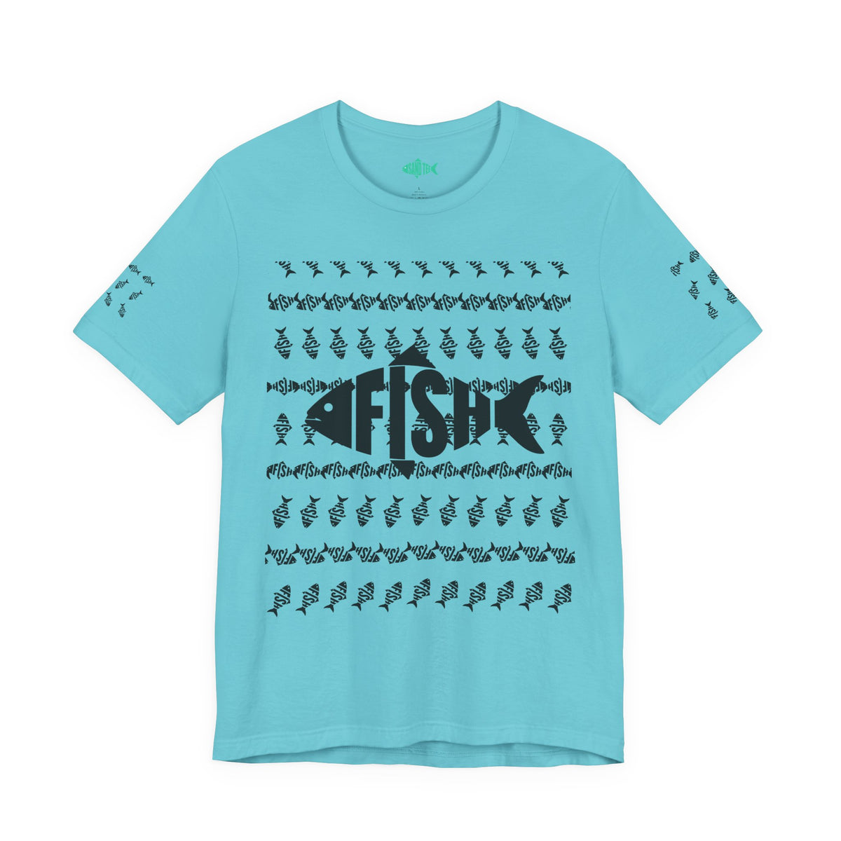 Fish Graphic Tee — 'FISH' Silhouette Fishing Shirt