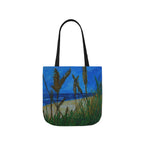 Beach Grasses Canvas Tote — Seaside Painting Reusable Bag Original art by Doulton