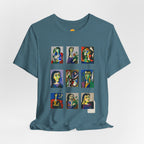 Picasso Portrait Grid T‑Shirt — Colorful Cubist Faces Art Tee