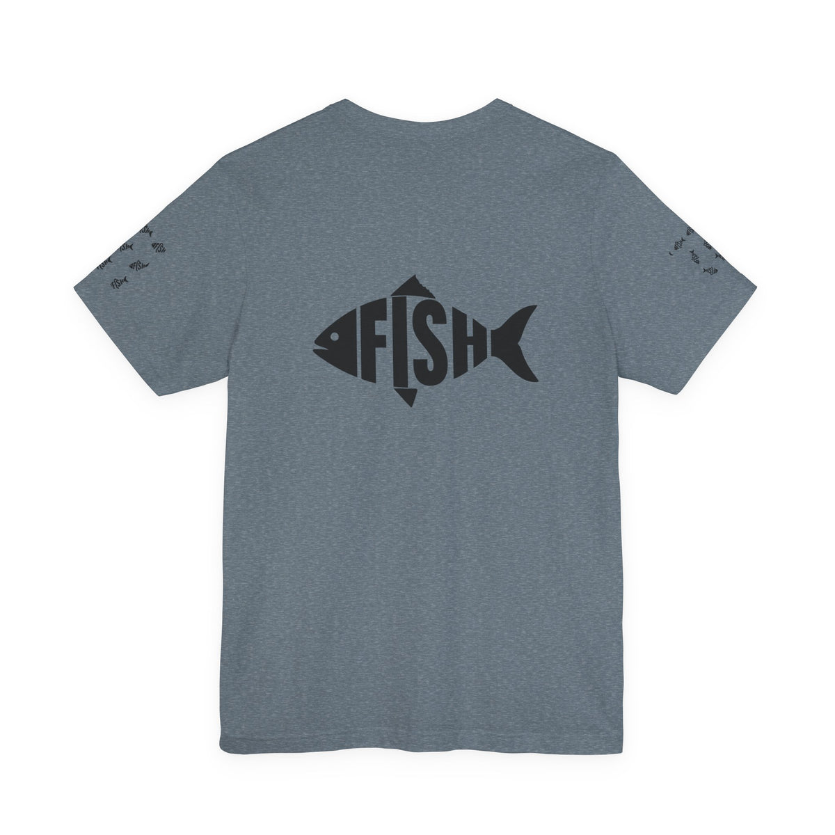 Fish Graphic Tee — 'FISH' Silhouette Fishing Shirt