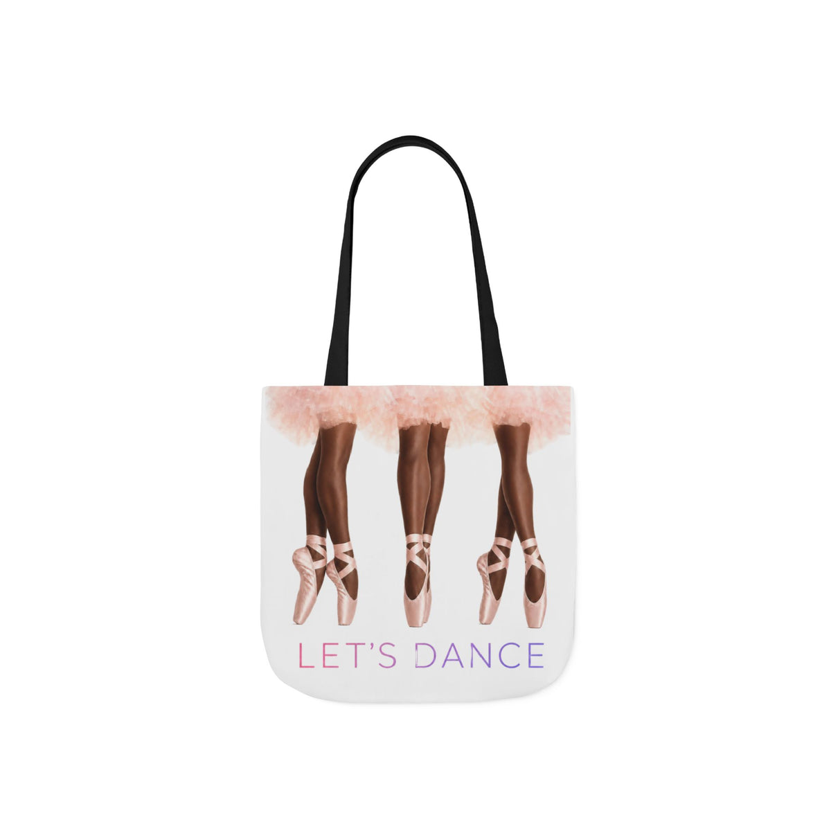 Ballet Tote Bag — 'Let's Dance' Ballerina Canvas Tote