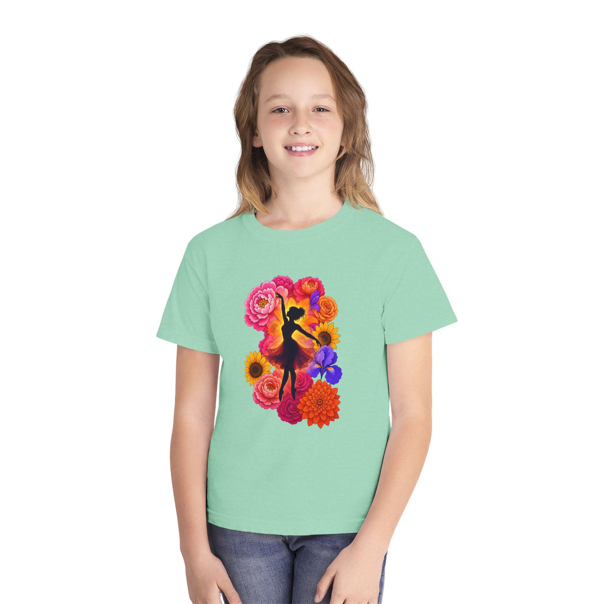 Let's Dance Floral Ballerina T--Shirt.