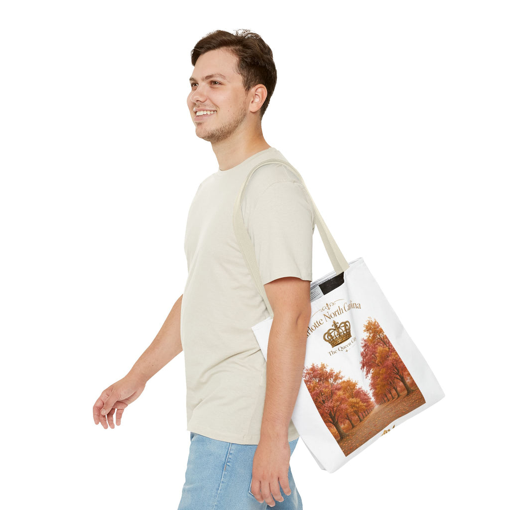 Charlotte North Carolina Autumn Tote Bag — 'The Queen City' Fall Tree Design